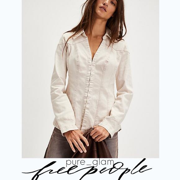 Free People denim jacket - Picture 2 of 4